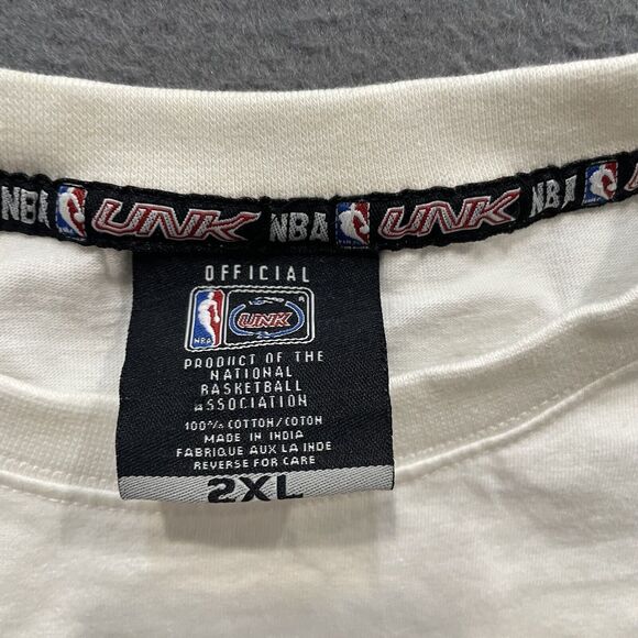 Vintage New Jersey Nets Jason Kidd T Shirt Mens 2XL UNK White NBA Basketball - Picture 12 of 15